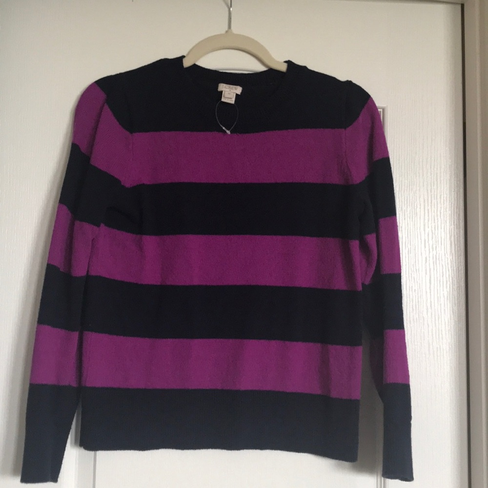 Jcrew Wool-blend rugby stripe sweater. Size XS